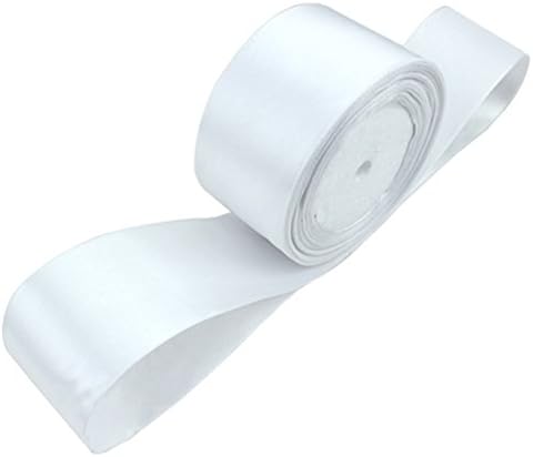 XUKE 25 Yard,2 Inches,22 Colors Solid Grosgrain Ribbon JUA282P White