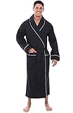 Alexander Del Rossa Lightweight Woven Cotton Bathrobe image large