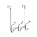 mDesign Decorative Over Door 6 Hook Steel Storage Organizer Rack for Coats, Hoodies, Hats, Scarves, Purses, Leashes, Bath Towels, Robes, Clothing - Satin