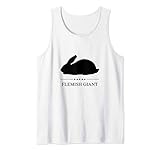 Flemish Giant Rabbit Black Silhouette Tank Top