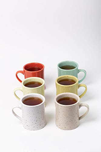 image for Comfify Ceramic Vintage Coffee Mugs - Set of 6 Multicolored Coffee Cup