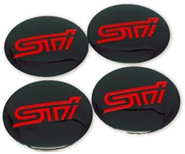 4x 56mm Impreza WRX STI Centre Cap Gel Overlay Stickers for Alloy Wheels