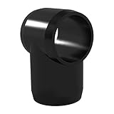FORMUFIT F001STE-BK-4 Slip Tee PVC Fitting, Furniture Grade, 1