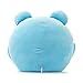 BT21 KOYA Pong Pong Character Plush Figure Decorative Pillow Sofa Cushion, 15.4 x 13 Inches, Blue/Purple