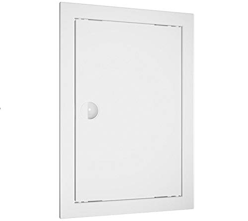 Inspection Flap with Ventilation Grille, Inspection Door, Access Door, Ventilation Grille, Ventilation (25 x 40 cm, White)