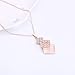 Everrich Fashion Love Crystal Stud Earrings Necklace Statement Jewelry Sets for Women Valentine,Pink,2 Pairs