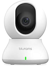 Security Camera 2K, blurams Baby Monitor Dog Camera 360-degree for Home Security w/ Smart Motion Tracking, Phone App, IR Night Vision, Siren, Works with Alexa & Google Assistant & IFTTT, 2-Way Audio
