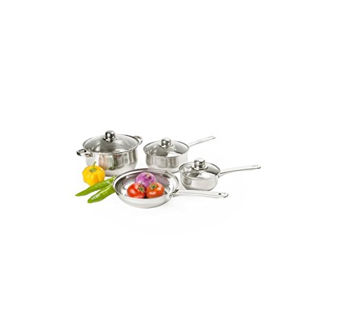 Click Here to See More Images Stainless Steel Belly Shaped 7-piece Cookware Set KAAI17698