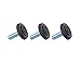 TOVOT 24 PCS M6 20mm Furniture Leveling Feet Table Feet Screw on Adjustable Furniture Levelers for Chair Cabinet (Black)