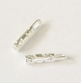 8 pcs .925 Sterling Silver Crimp Bead 1mm Leather Cord End Cap/Findings/Bright