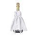 ULA Wine Bottle Cover-Tuxedo and White Dress Wedding Gifts for Bride and Groom,Bridal Shower Gifts,Newlywed Gifts,Couples Gifts,Wedding Decoration (White Evening Dress)