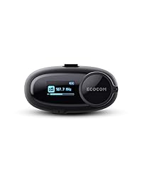 EcoCom   Casco de motocicleta con Bluetooth, sistema de comunicación de intercomunicación (tiempo de transmisión de 8 horas dial rango de intercomunicación de 1 Km) control de ruido de vanguardia sonido natural claro radio FM prompts de voz)