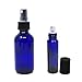 Jalousie 24 Pack Cobalt Blue Refillable Glass Containers include 12 Cobalt Blue Glass Spray Bottles 2oz 60 ml & 12 Cobalt Blue Eye Roller Bottles 0.34oz 10 ml Bonus Stickers Dropper and Bottle Opener
