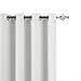 Vangao Greyish White Curtain 63 Inches Length for Living Room Bedroom Room Darkening Window Treatment Panel Triple Weave Moderate Blackout Drape Grommet Top 1 Panel