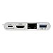 Tripp Lite USB C to HDMI Multiport Video Adapter Converter 4K w/ USB-A Hub, USB-C PD Charging Port & Gigabit Ethernet Port, Thunderbolt 3 Compatible, USB Type C, USB Type-C  (U444-06N-H4GU-C)