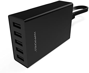 HAPPYPOMELO 40W 8A 5-Port  USB Charger Max Output 2.4A (black)