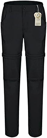 Thorn Bird Women Quick Dry Waterpoof Convertible Pants For Outdoor Hiking Mauntain（X-L Black）
