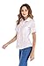 SUNNOW Womens Button Down Shirts Tailored Short Sleeve Shirt Basic Simple Stretch Wrinkle Free Formal Work Blouses White