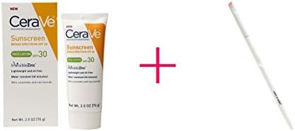 CeraVe Suncare Sunscreen Face Lotion SPF 30 (2pc AND Wet n Wild Brush - BUNDLE)