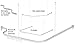 Bendable Shower Curtain Rod Curve Arch Custom Corner or any Free-Form you desire 10 feet long (White, Tall)