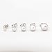Lavishe Rhodium Plated 925 Sterling Silver Bead Round Ball Earrings Studs 3mm