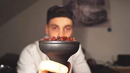 Hookah Bowl Set - Rubber Silicone Phunnel Hookah Bowl Perfect Work with Heat Management Device Bundle for Better Shisha Hookah Narguile Smoking Accessories Easy Clean (7 Mini Holes)