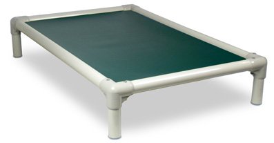 Kuranda-Almond-PVC-Chewproof-Dog-Bed-Large-40×25-40-oz-Vinyl-Forest-Green