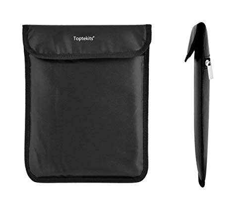 Toptekts D102 Simple PU Leather Protective Anti-Tracking Anti-Spying GPS RFID Signal Blocking Blocker Pouch Bag Sleeve Case Cover for 7-10 inches Tablets