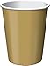 Creative Converting Table Needs, Paper Hot/Cold Cups, Party Supplies, Glittering Gold, 9 oz, 24ct