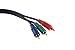 Wyvern Right Angle to Straight 90 Degree Component RCA Gold Plated Video Cable - 5 Feet (1.5 Meters) Wv-lcnc-1.5