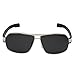 Joopin Polarized Sunglasses for Men, Lightweight Metal Frame Driving Mens Sunglasses (Silver Black)