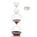 Hourglass Sand Timers-Set of 2 for Home & Office Decoration-60 Mins/5 Mins or 30Mins/5 Mins (30 Mins+5 Mins, Cocoa)