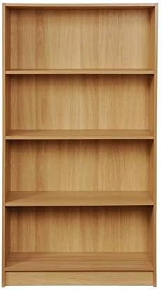 Timber Art Design 4 Tier Tall Bookcase Freestanding Storage Unit Living Room Office Bedroom