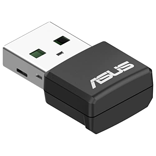ASUS USB-AX55 Nano AX1800 Dual Band WiFi 6 USB Adapter (bis zu 1800 Mbit/s, OFDMA, MU-MIMO, BSS Coloring, 4K UHD-Streaming)
