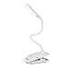 HandAcc Clip Desk Lamp Dimmable LED USB Reading Light with Sturdy Gooseneck for Desk, Bed Headboard and Computers(White)