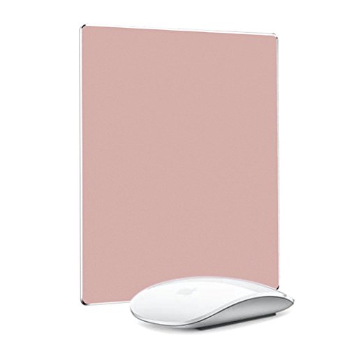Mouse Pad,Qcute Gaming Aluminum Mouse Pad 9.45 X 7.87 Inch W Non-Slip Rubber Base & Micro Sand Blasting Aluminum Surface for Fast and Accurate Control (Large, Rose Gold) - Thumbnail 7