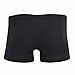 FEESHOW Men's Silky Boxer Briefs Shorts Long Sheath Sleeve Underwear Lingerie Black Medium(Waistline 26.0-39.0