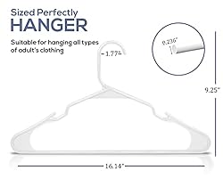 Utopia Home Clothes Hangers 20 Pack - Plastic