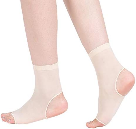 Open Toe and Open Heel Thong Socks for Peep Toe Shoes/High Heels/Sandals etc.(4 Pairs), Thin Ankle Socks, One Size