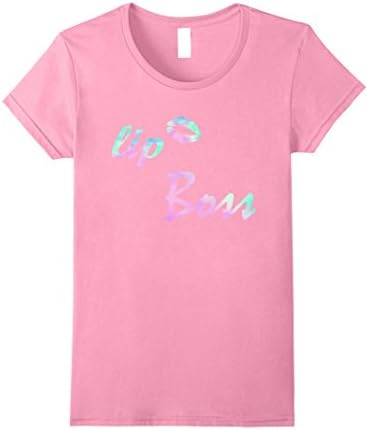 Womens Lip Boss Cotton Candy Color Women Tee Shirt Small Pink