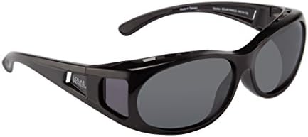 Saturn Over Fit Sunglasses - Black/polarized Gray - Fits 142mm Wide X 39mm High