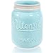 Wide Mouth Mason Utensil Holder - Large Ceramic Kitchen Utensil Holder - Rustic Farmhouse Caddy Organizer For Cooking Utensils, Spatula, Accessories - Beautiful Farm House Countertop Crock Decor