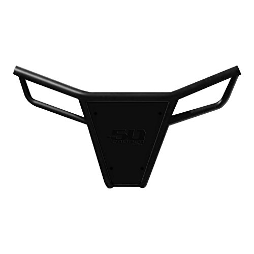 50 Caliber Racing RZR Tubular Front Bumper with Skidplate and LED Light Bar Tabs – Black Frame with Black Panel 570 800 XP900 [5370]