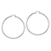 Designs by Nathan 925 Silver Classic Seamless Tube Hoop Earrings 4mm x 80mm about 3 1/8