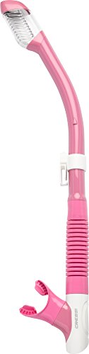 Cressi Adult Semi-Dry Snorkel for Scuba Diving, Snorkeling, and Freediving - Quick-Release Snorkel Keeper, Purge Valve | Tao: Designed in Italy