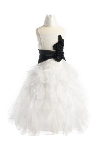 10 COLORS -RUFFLED PAGEANT PARTY HOLIDAY COMMUNION FLOWER GIRL LONG DRESS