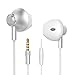 Personalized Apple Style Earpods,Langsdom F9 Headphones Powerful Bass Remote Control with Microphone for iPhone, iPad, Samsung, Android,MP3 & MP4 Players (White)