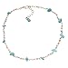 Turquoise Choker Necklace,Haluoo Colorful Beaded Bib Collar Necklace Pink Crystal Beads White Rice Bead Short Chain Statement Necklace Fashion Handmade Turquoise Pendant Necklace For Girls (Green)thumb 1