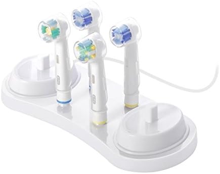 FLM Electric Toothbrushes Stand BHT016 - Toothbrush Holder for 4 Toothbrush Heads Braun Oral-B Charger Home and Travel Use