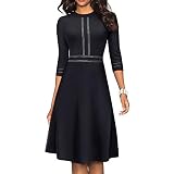 HOMEYEE Women's Elegant Chic Bodycon Formal Dress B288, Gray Pattern+black,  XXL price in UAE | Amazon UAE | kanbkam